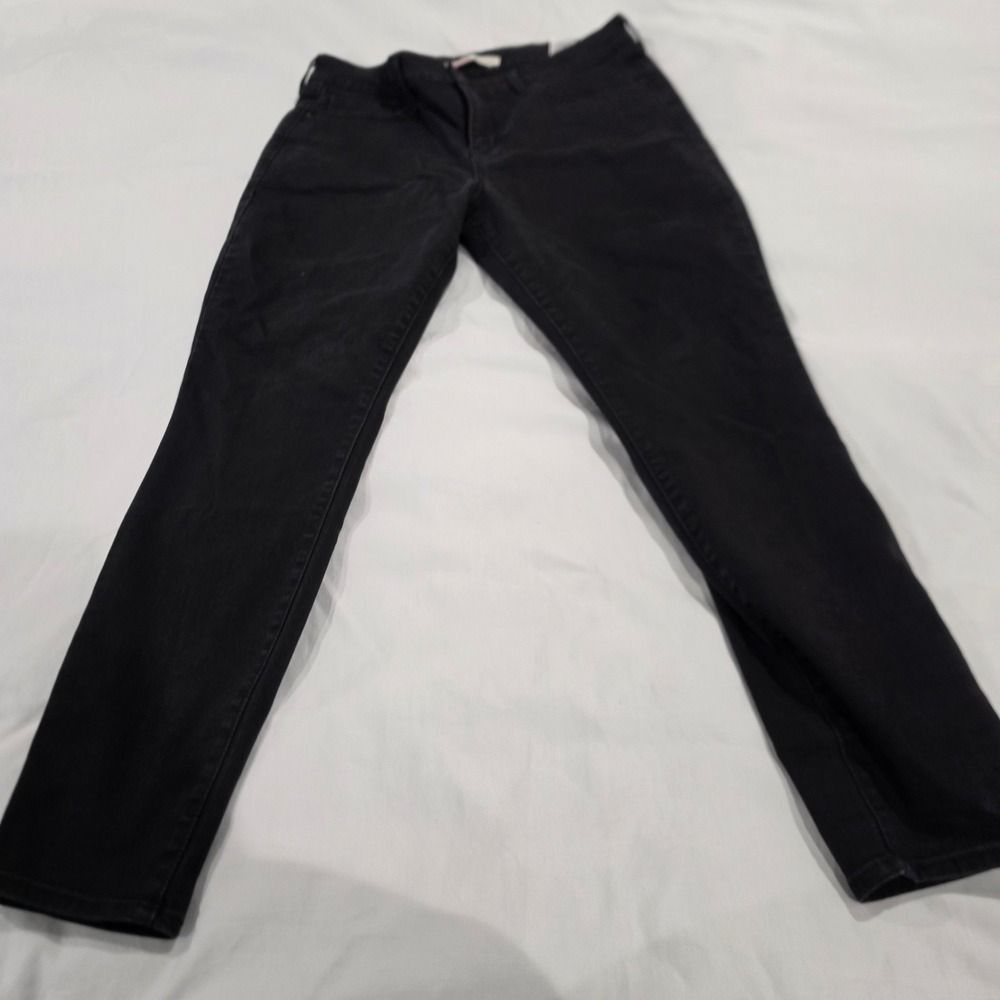 Signature by Levi Strauss & Co Mid-Rise Skinny Jeans Women 32 Black Excellent